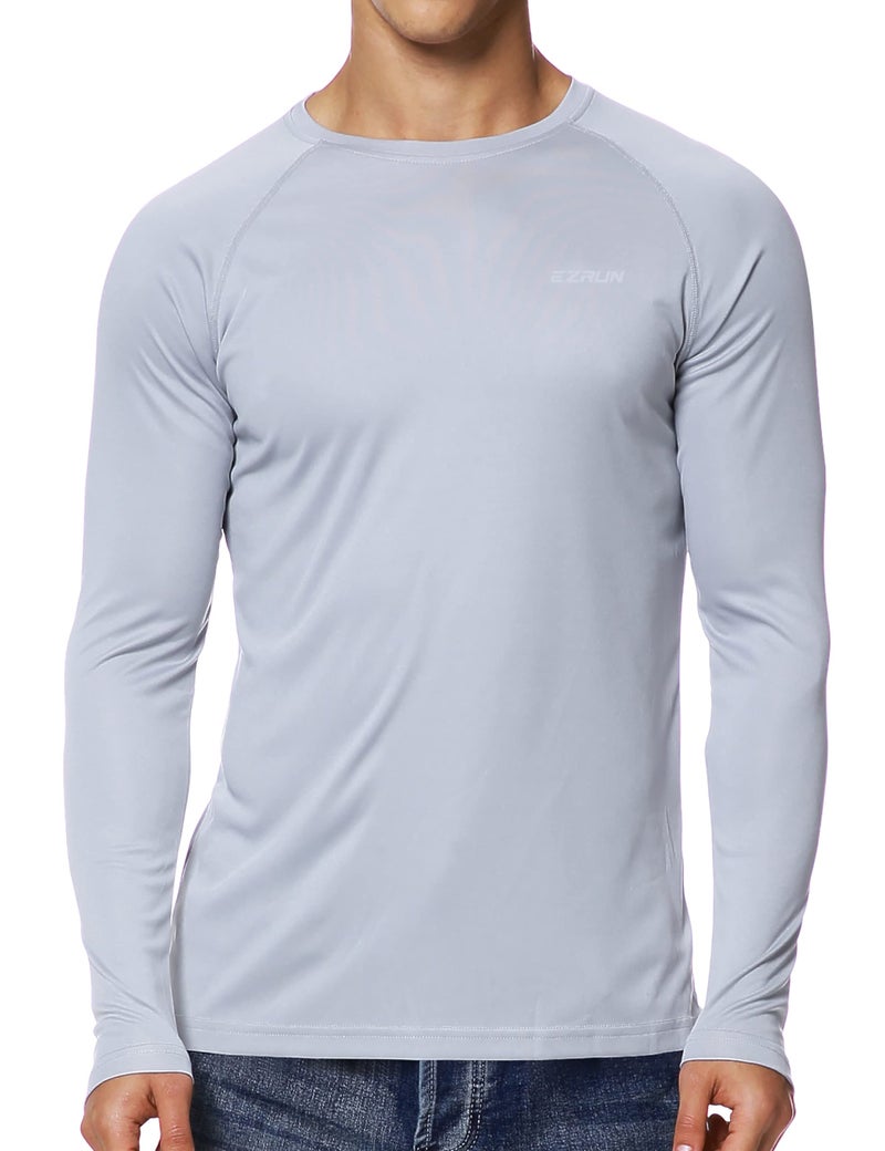 EZRUN Mens Sun Protection Swim Shirt Lightweight UV Sun Shirts Quick Dry UPF 50+ Fishing Shirts - Image 2